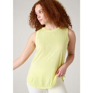 Athleta Breezy Tank Top Size XL Yellow Lightweight Gym Yoga Workout Athleisure